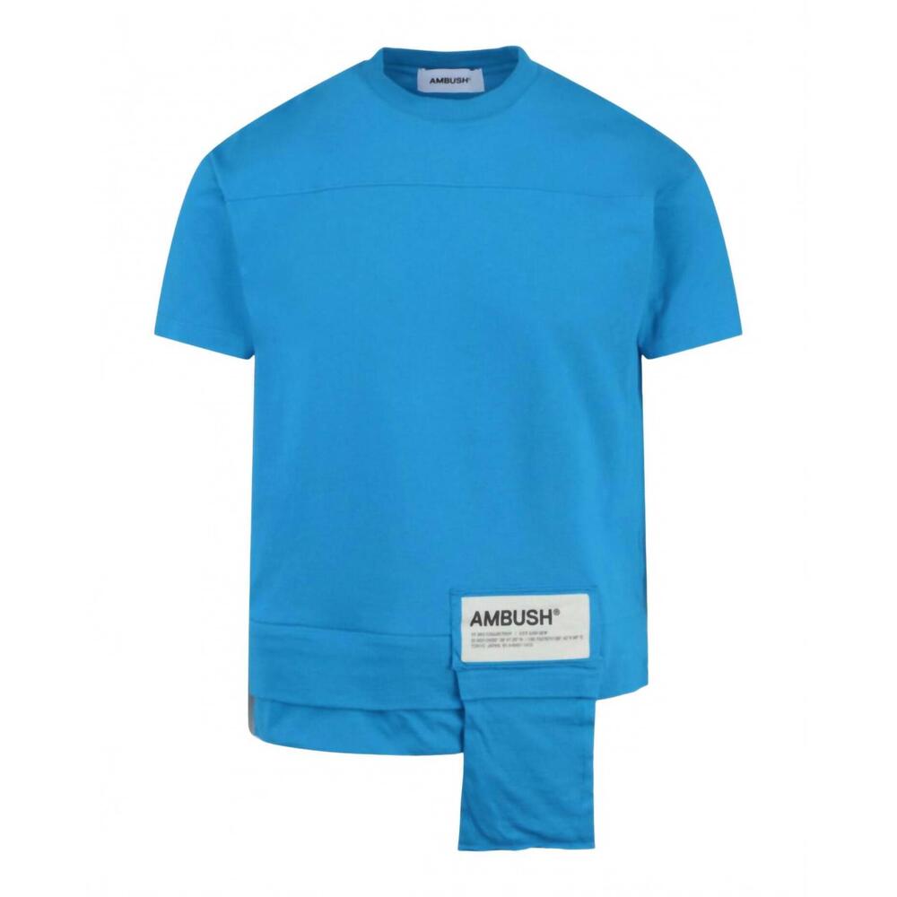 NEW AMBUSH men's waist pocket t-shirt in blue